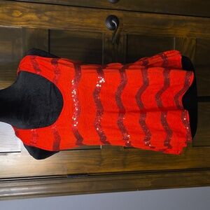 Red Sequin Tank Top